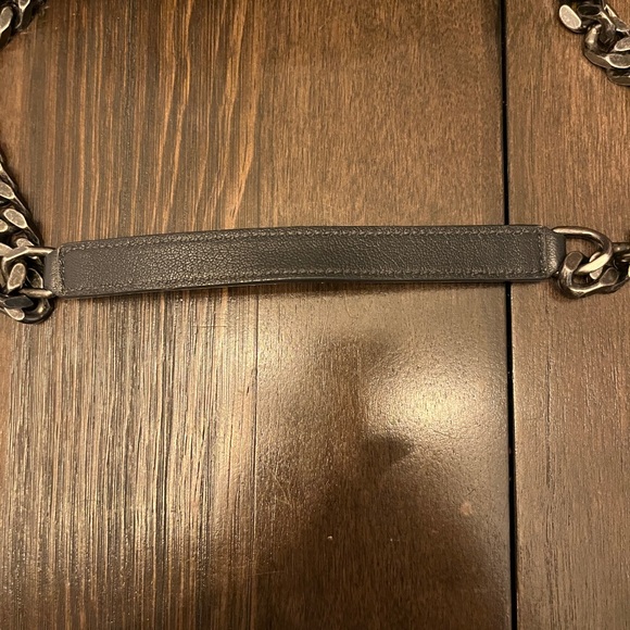 YSL Sheepskin Matelasse Chevron Monogram Medium College Bag - Picture 11 of 12